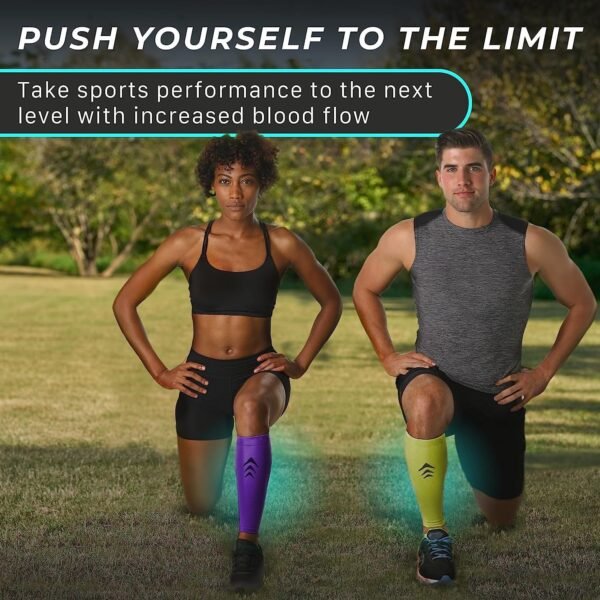 Leg Compression for sports Gym Running Cycling Jogging Workout Pain Relief Injury - Image 3