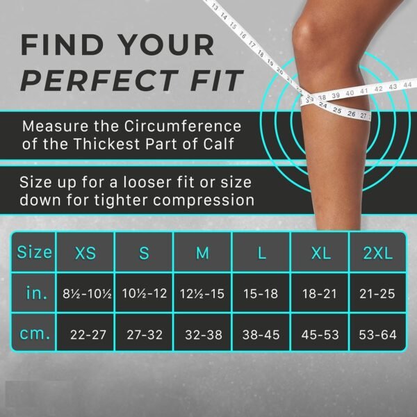 Leg Compression for sports Gym Running Cycling Jogging Workout Pain Relief Injury - Image 4