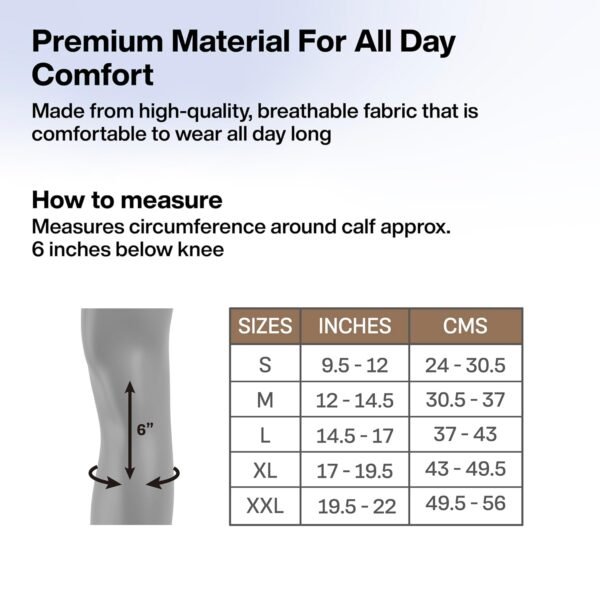 Calf Compression Sleeves - Shin Splint & Muscle Pain Relief for Running/Gym - Image 3