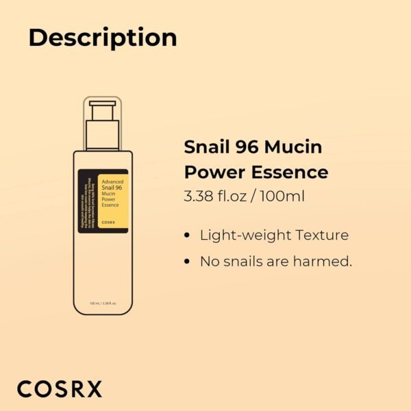 Cosrx Advanced Snail 96 Mucin Power Essence (100ml) - Image 3