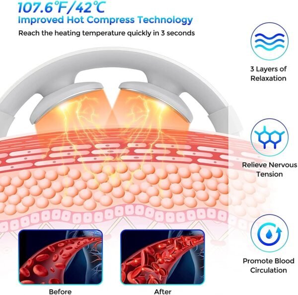 HOUZAIDE Electric Pulse Neck Massager - Image 8