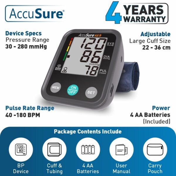 AccuSure AS09 Digital Blood Pressure Monitor - Image 4