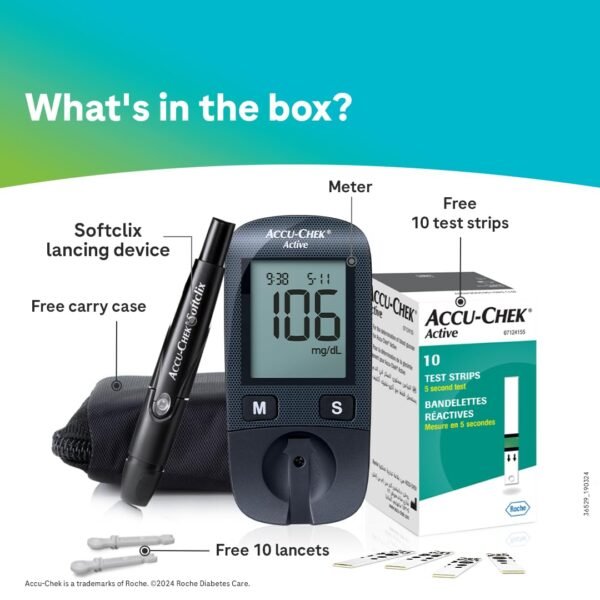 Accu-Chek Active Blood Glucose Glucometer Kit - Image 4