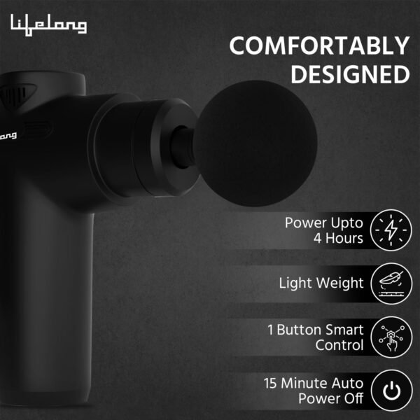 Lifelong Gun Massager Machine for Pain Relief - Body, Neck, Shoulders, Back, Arms - Image 5