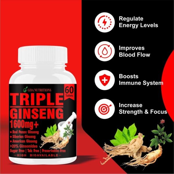 Goa Nutritions Red Ginseng Powder Tablets Review – 60 Capsules - Image 3