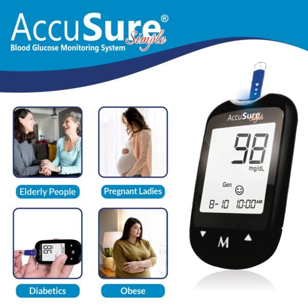 AccuSure Simple Digital Glucometer Kit Review – 25 Strips, 10 Lancets Included | Accurate Blood Sugar Testing Machine - Image 4