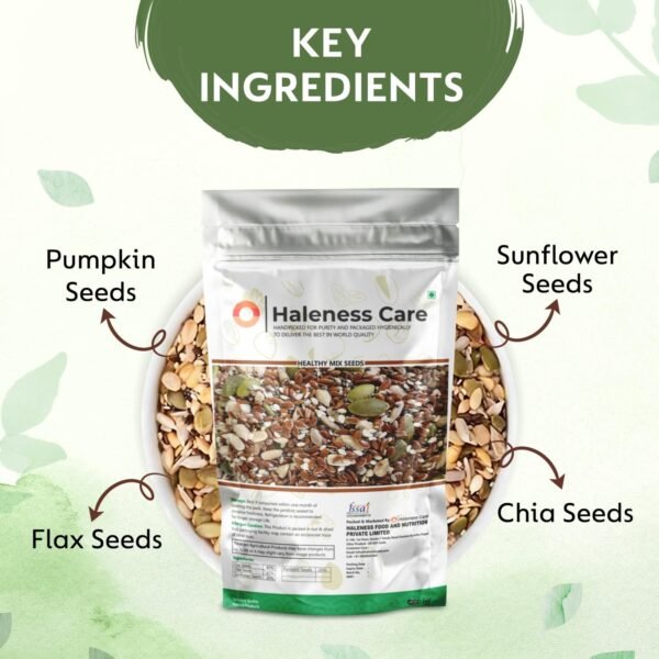 Premium Mixed Seeds for Eating 4-in-1 Blend of Chia, Pumpkin, Flax, and Sunflower - Image 5