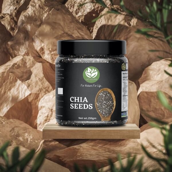 Go Vegan Raw Chia Seeds 250g | Omega-3 & Fibre-Rich Superfood | High Protein, Calcium | Weight Loss & Digestion Support - Image 4