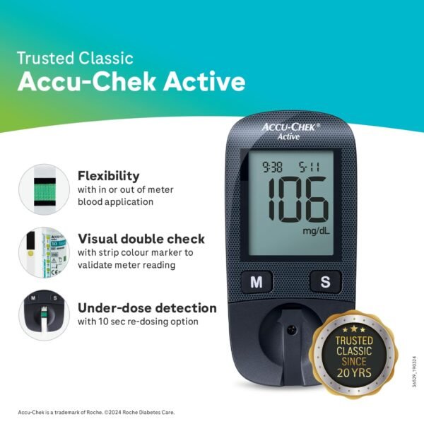 Accu-Chek Active Blood Glucose Glucometer Kit - Image 2