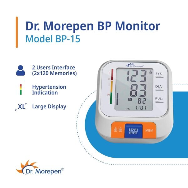 DR. MOREPEN EMZMOREPEN-BP15 Blood Pressure Monitor (White) - Image 2