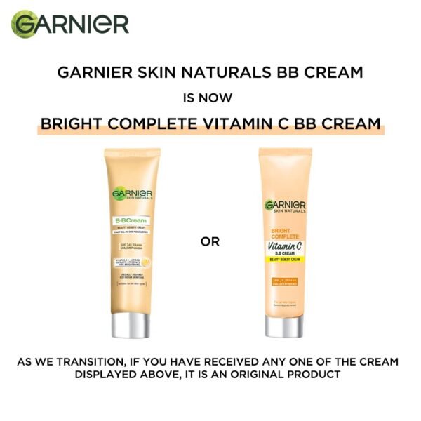 Garnier Skin Naturals, B.B. Cream, Moisturising & Brightening, Bright Complete Vitamin C, 30 g - Image 2