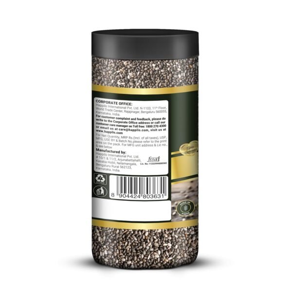 Happilo Premium Chia Seeds – 500g Jar (Pack of 2) - Image 2