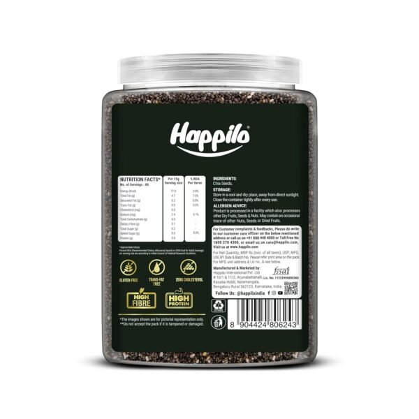 Happilo Premium Raw Authentic Chia Seeds - Image 2