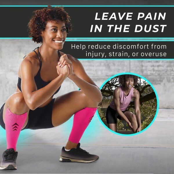 Leg Compression for sports Gym Running Cycling Jogging Workout Pain Relief Injury - Image 2