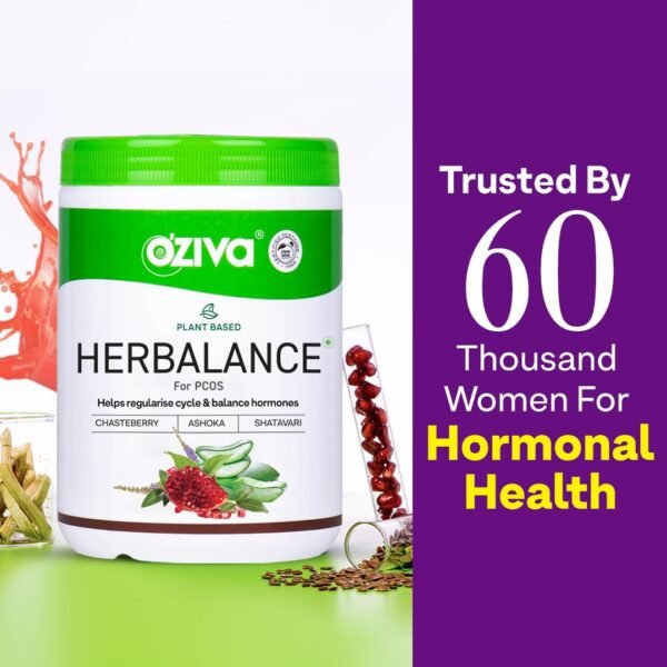 OZiva Plant-Based HerBalance for PCOS Review – 200g | Myo-Inositol + Shatavari + Chasteberry - Image 2