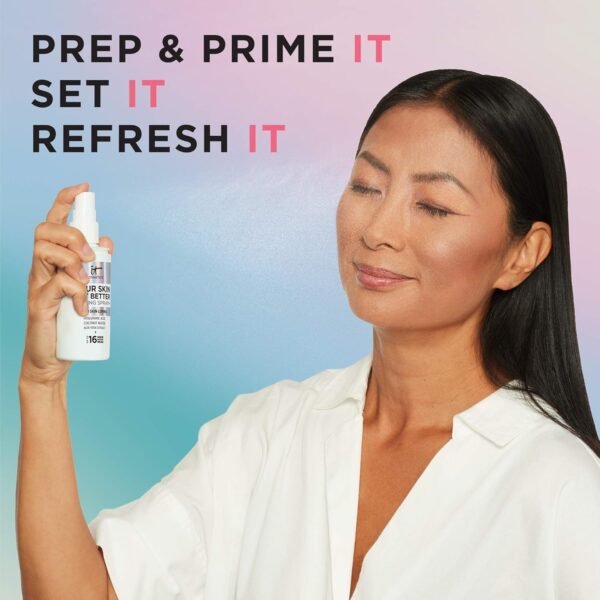 IT Cosmetics Your Skin But Better Setting Spray+ – Long-Lasting Makeup, Hydration & Glow - Image 3