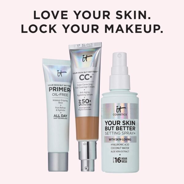 IT Cosmetics Your Skin But Better Setting Spray+ – Long-Lasting Makeup, Hydration & Glow - Image 4