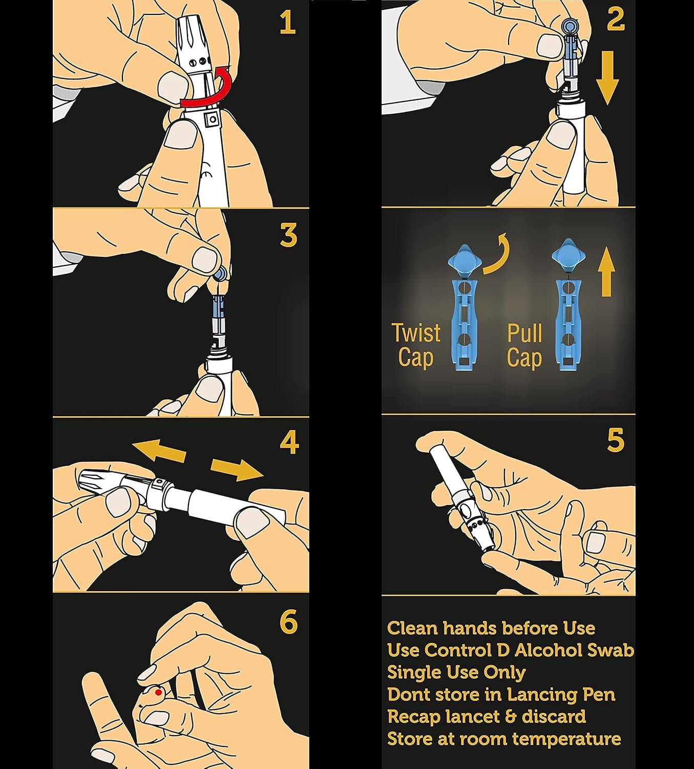 Control D Institution/Hospital Pack 1000 Glucometer Lancets,Blue - Image 2