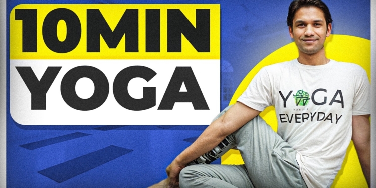 10-Minute Yoga for Beginners | Daily Fitness | Saurabh Bothra