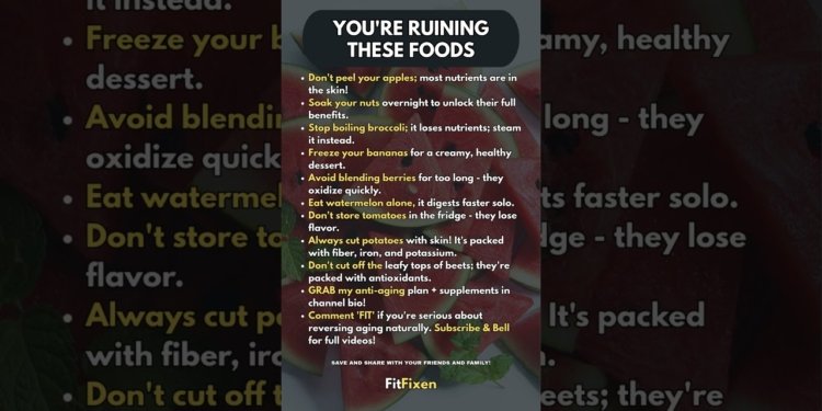 👆 9 Foods You're Eating WRONG After 50 (Anti-Aging Nutrition Mistakes) #FitFixen #Shorts