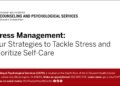 Stress Management: Four Strategies to Tackle Stress and Prioritize Self-Care