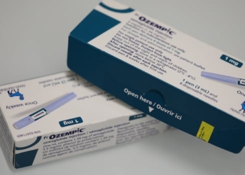 Boxes of Ozempic medication, a diabetes medication used for weight loss.