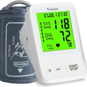 Blood Pressure Monitor Upper Arm Automatic Digital BP Machine Wide Cuff (8.7'' -16.5'') 2x99 Reading Memory Large LCD Screen 3 Color Backlight Talking Function for Home Use