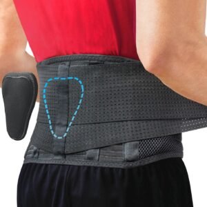 Sparthos Back Brace for Lower Back Pain - Immediate Relief from Sciatica, Herniated Disc, Scoliosis - Breathable Design With Lumbar Support Pad - For Home & Lifting At Work, For Men & Women - Medium