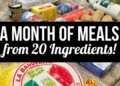 EASY MEAL PLAN for a MONTH with these 20 SIMPLE INGREDIENTS // CAPSULE GROCERY LIST