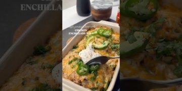 HIGH PROTEIN LOW CARB CHICKEN ENCHILADA BAKE