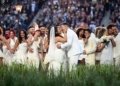 Yes, there was a real wedding during Bad Bunny's Super Bowl halftime show