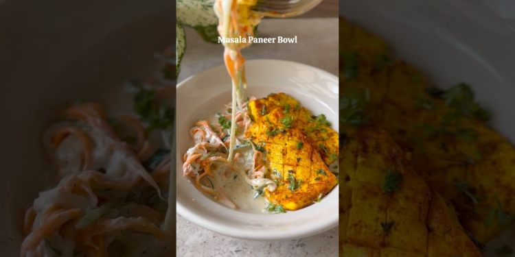 Healthy | 15 Minutes | Weightloss Friendly MASALA PANEER BOWL🥰