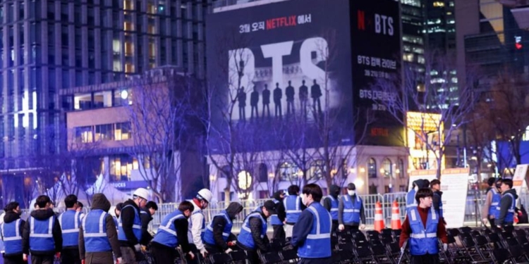 BTS comeback concert: central Seoul locks down for K-pop supergroup's first show in years