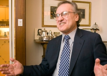 Stephen Lewis speaks in the dining room of his Toronto home on Monday, Dec. 11, 2006. At the end of December, Lewis completes his five-year term as UN special envoy for AIDS in Africa, a posting that saw the outspoken Canadian activist criss-crossing