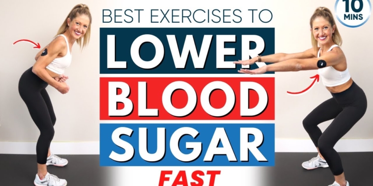Best exercises to lower blood sugar fast (ALL STANDING 10 Minutes)