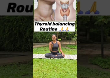 Daily thyroid yog: neck + gland massage,ustrasana  balance hormones & boost energy naturaly #thyroid