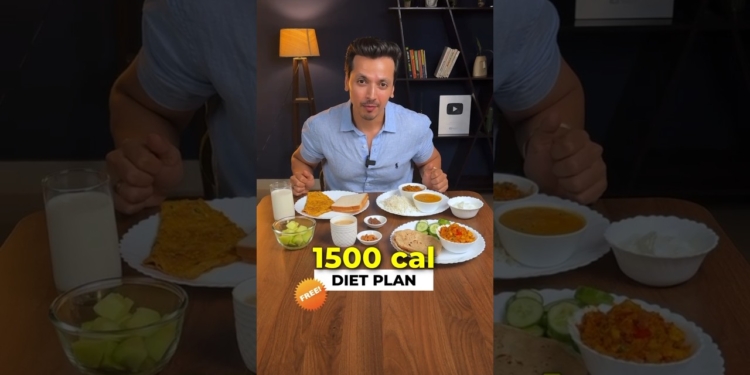 1500 calories weight loss diet plan for vegetarian and non-vegetarian 😊