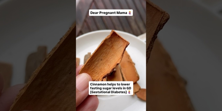 Cinnamon helps to lower fasting sugar levels in gestational diabetes 🤰 #pregnancydiet #diabetes