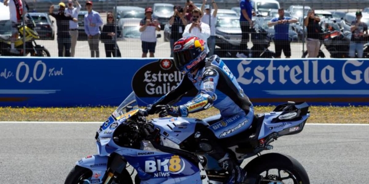 Alex Marquez wins Spanish Grand Prix while brother Marc crashes out