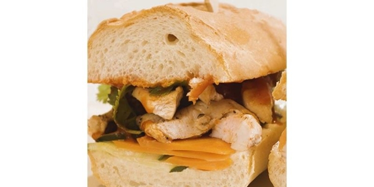 All-American Turkey in Vietnamese sandwich