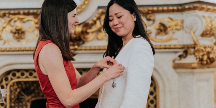 Filipina tech leader Kat Borlongan knighted with France