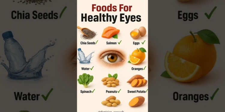 Foods for Healthy Eyes | Improve Vision Naturally👁️🥕 #healthyeating #healthylifestyle #nutritiontips