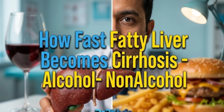 How Fast Fatty Liver Becomes Cirrhosis - Alcohol Vs. Non-Alcohol !!