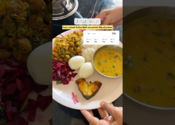 46g Protein in a Simple Indian Meal | Healthy Indian Thali for Weight Loss & Muscle Gain #protein