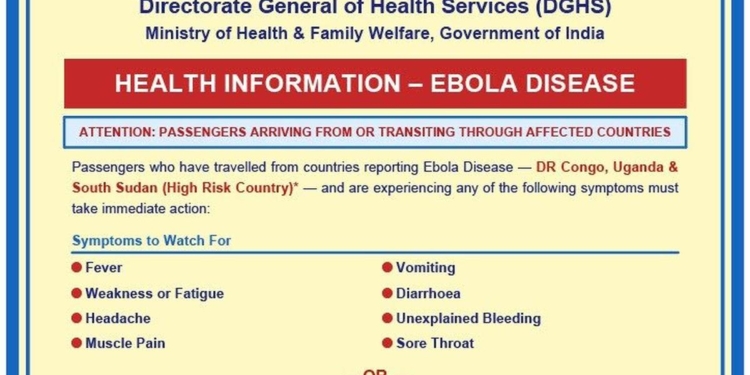 Government issues Ebola advisory for passengers arriving from DR Congo, Uganda and South Sudan