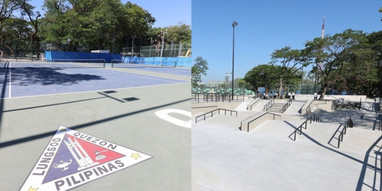 New Quezon Memorial Circle tennis courts, skatepark open to public
