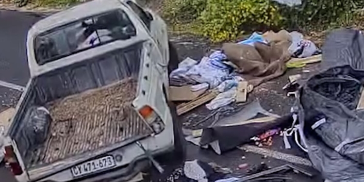 Pickup truck drives off a cliff in South Africa