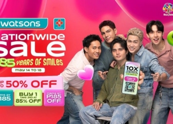 Watsons celebrates 185 years with its biggest Nationwide Sale yet this May 14&acirc;18